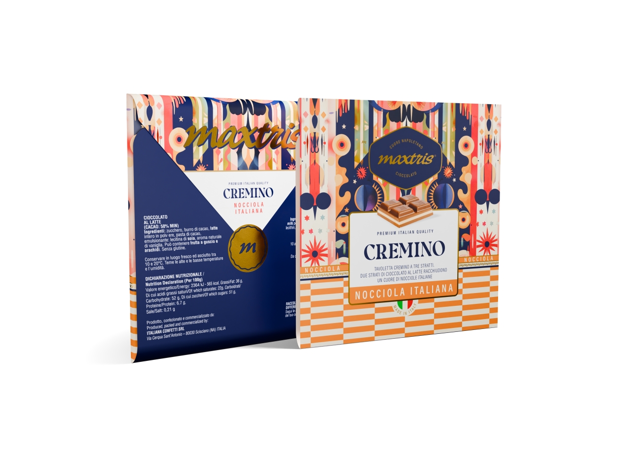 MAXTRIS TAVOLETTA CREMINO NOCCIOLA 70GR TMCRENOC70 MAXTRIS TAVOLETTA CREMINO NOCCIOLA 70GR TMCRENOC70