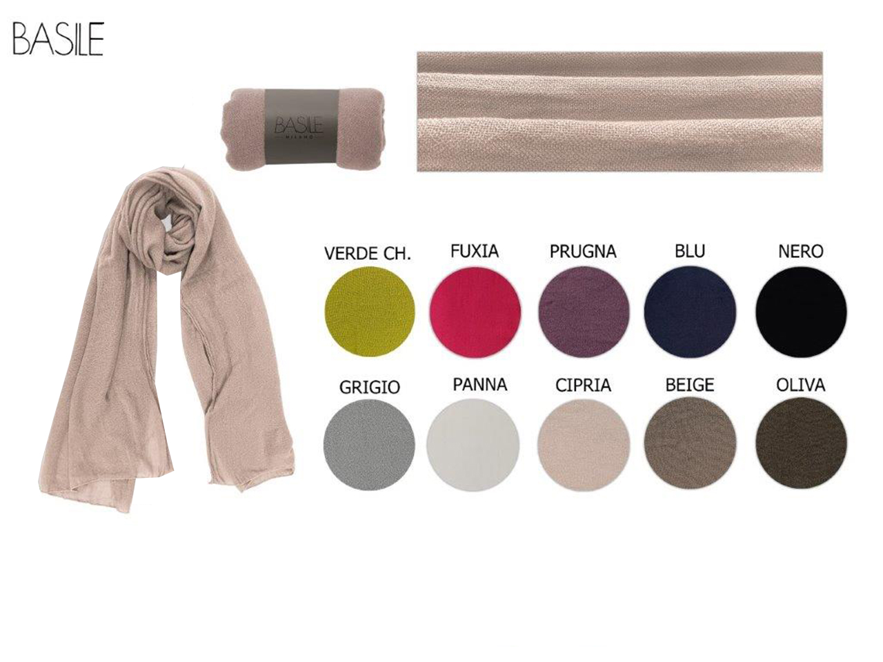 STOLA TINTA UNITA BASILE COLORI ASSORTITI BS.1216 STOLA TINTA UNITA BASILE COLORI ASSORTITI BS.1216
