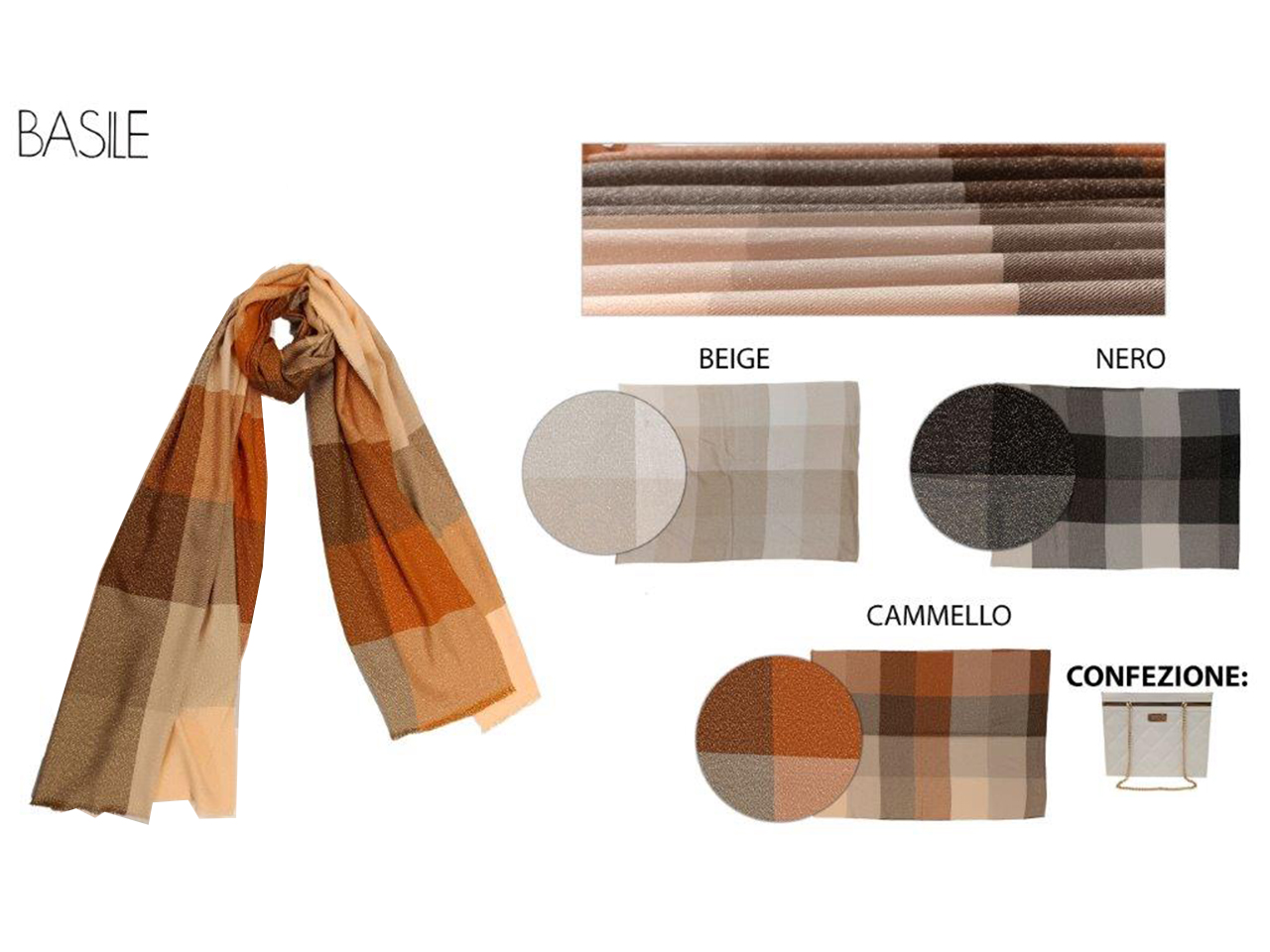 PASHMINA QUADRI BASILE COLORI ASSORTITI BS.1199 PASHMINA QUADRI BASILE COLORI ASSORTITI BS.1199