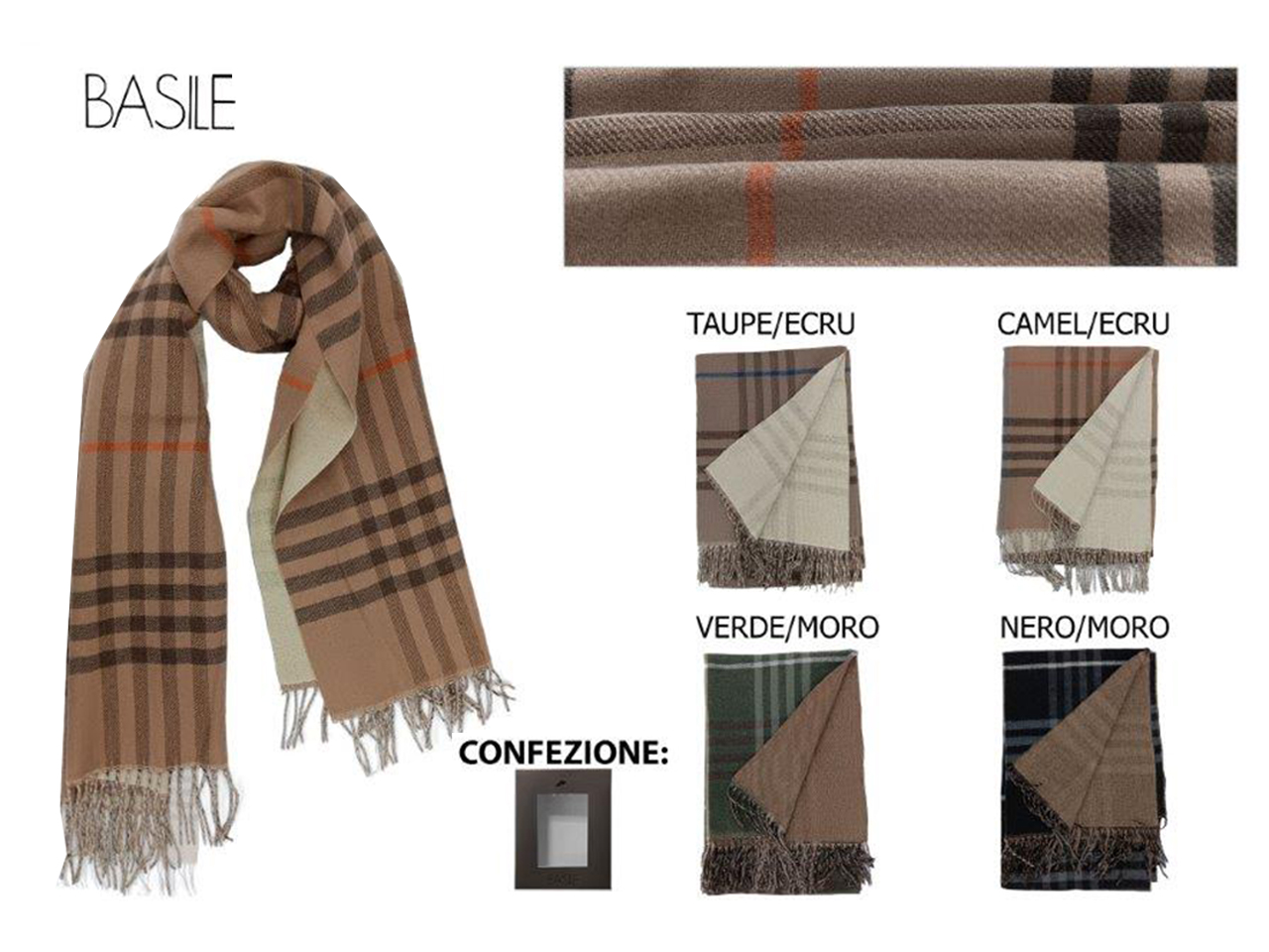 PASHMINA CHECK BASILECOLOR CAMEL/ECRU BS.1213 PASHMINA CHECK BASILECOLOR CAMEL/ECRU BS.1213
