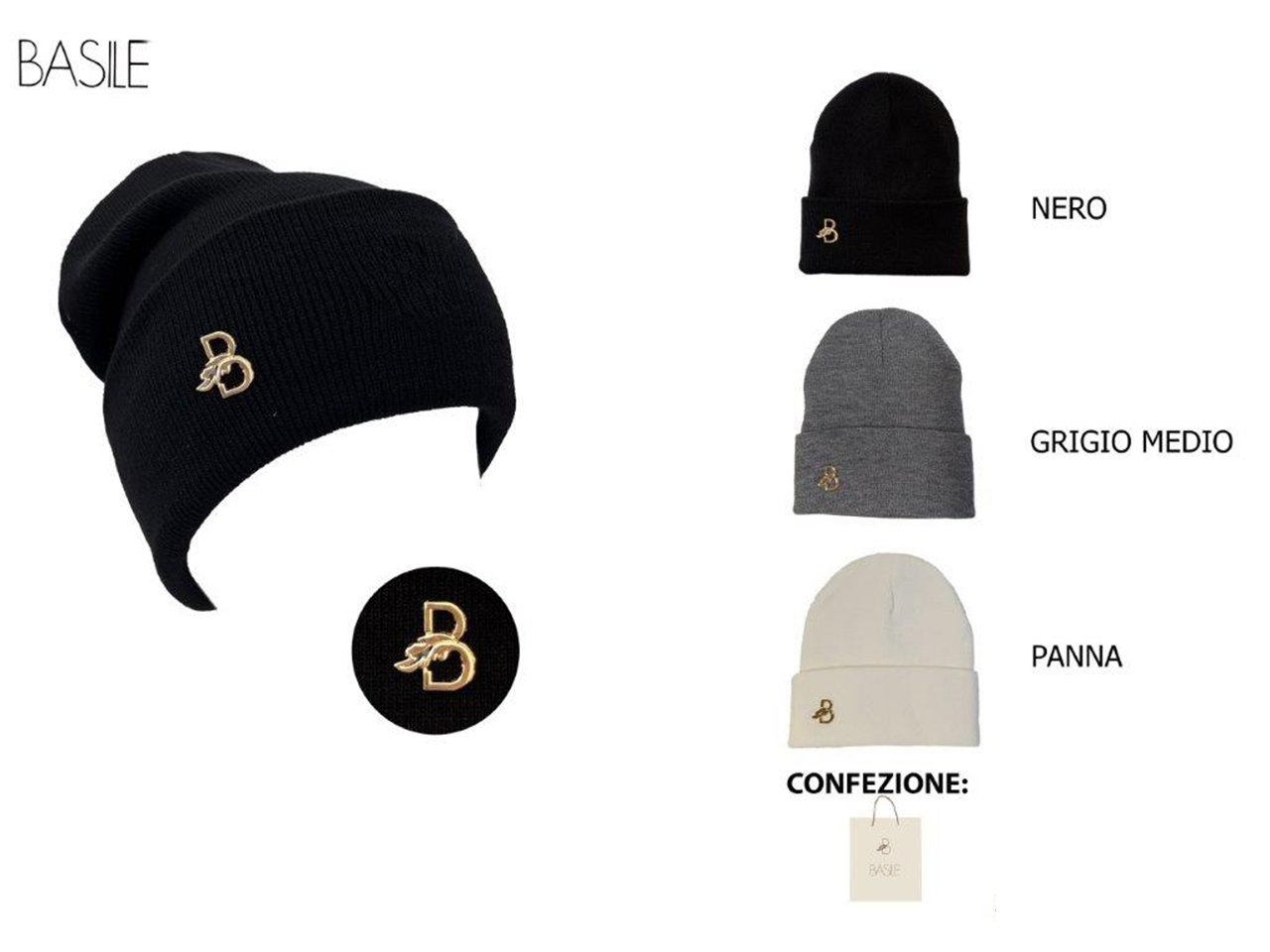 CAPPELLO BASILE DONNA COLORI ASSORTITI BS.1090