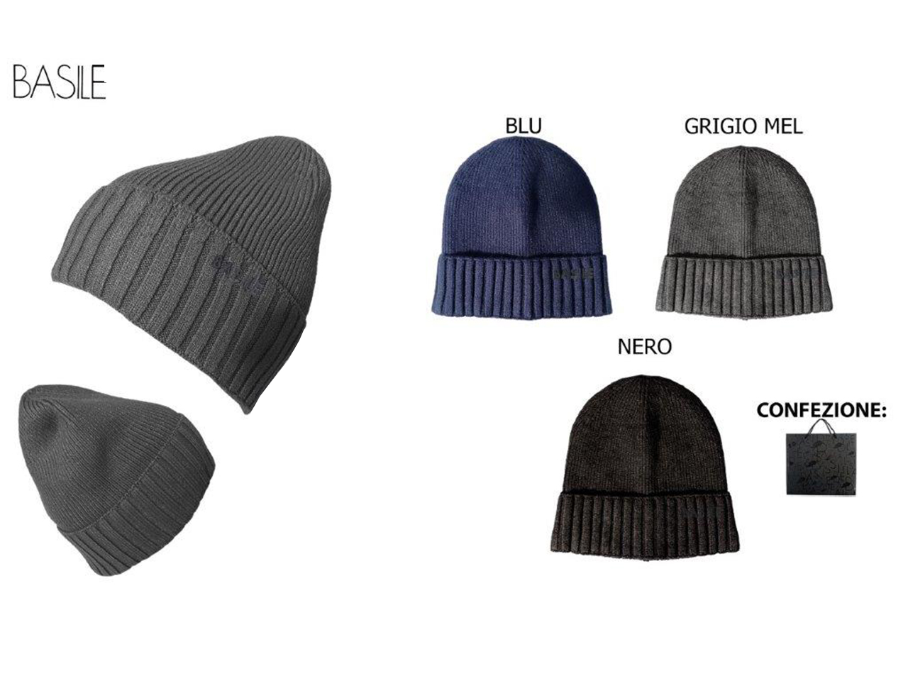 CAPPELLO BASILE UOMO COLORI ASSORTITI BS.1100