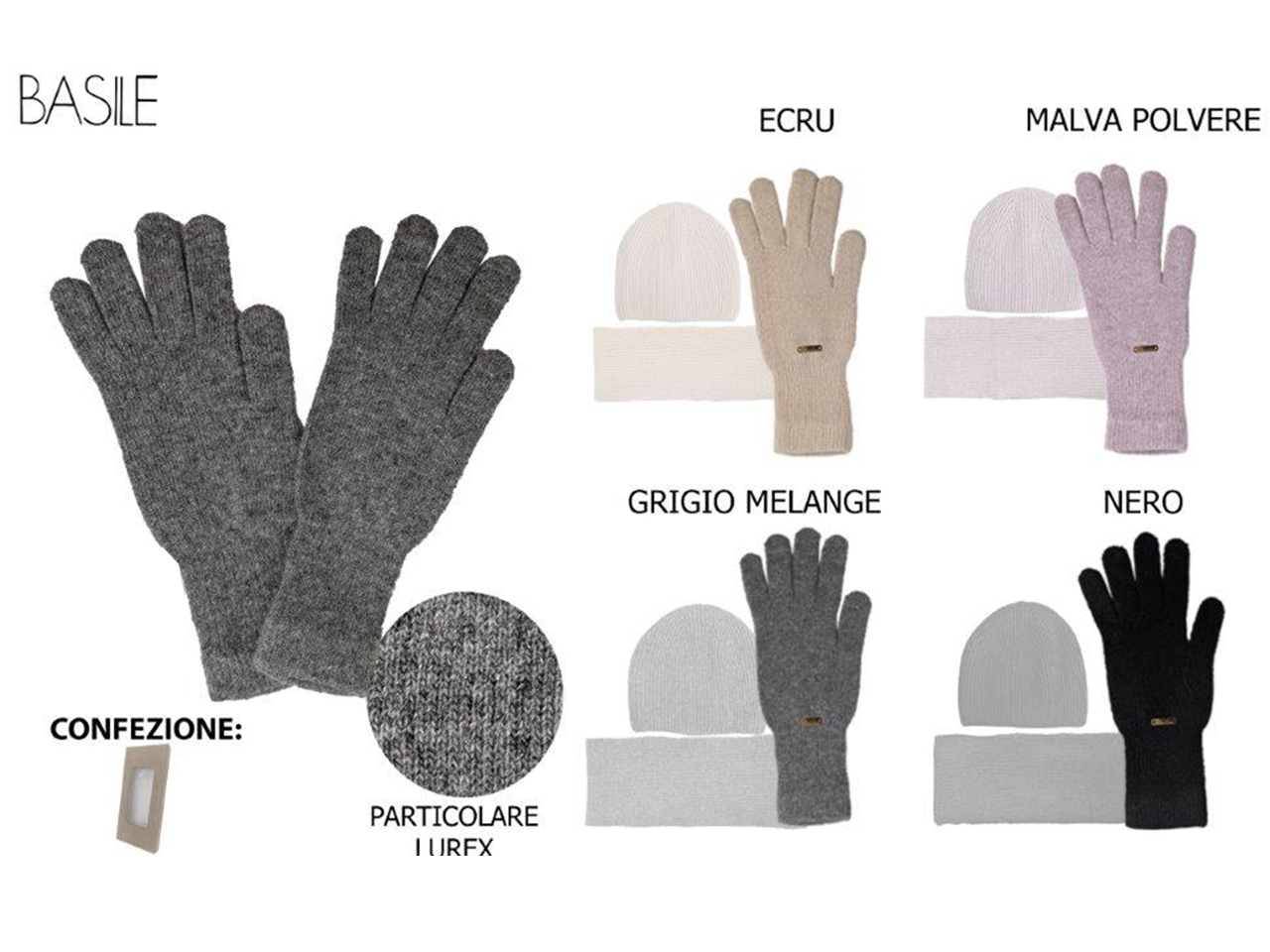 GUANTO BASILE COLORI ASSORTITI BS.1226