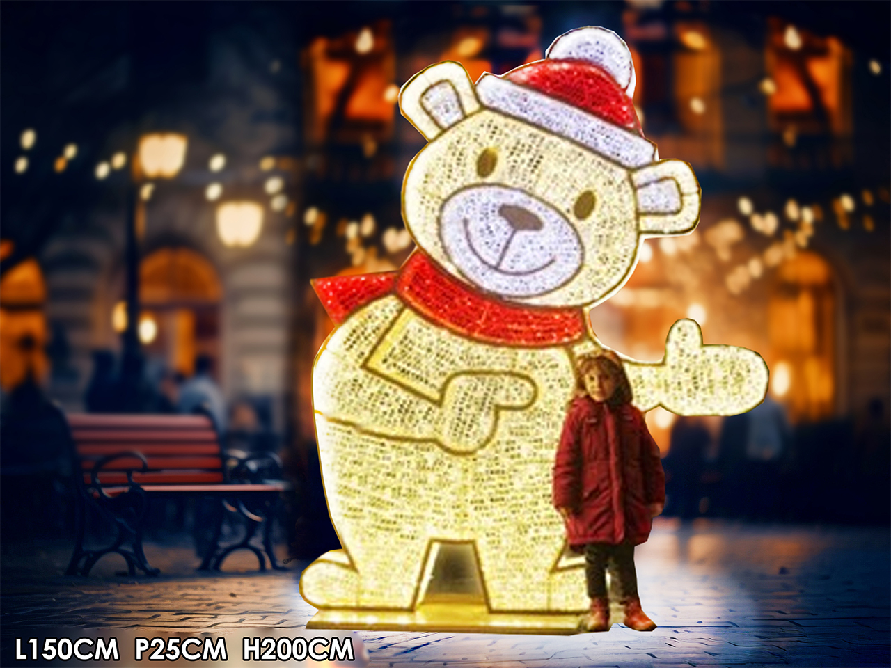 ORSETTO LUMINOSO 150X25X200CM 451520 ORSETTO LUMINOSO 150X25X200CM 451520