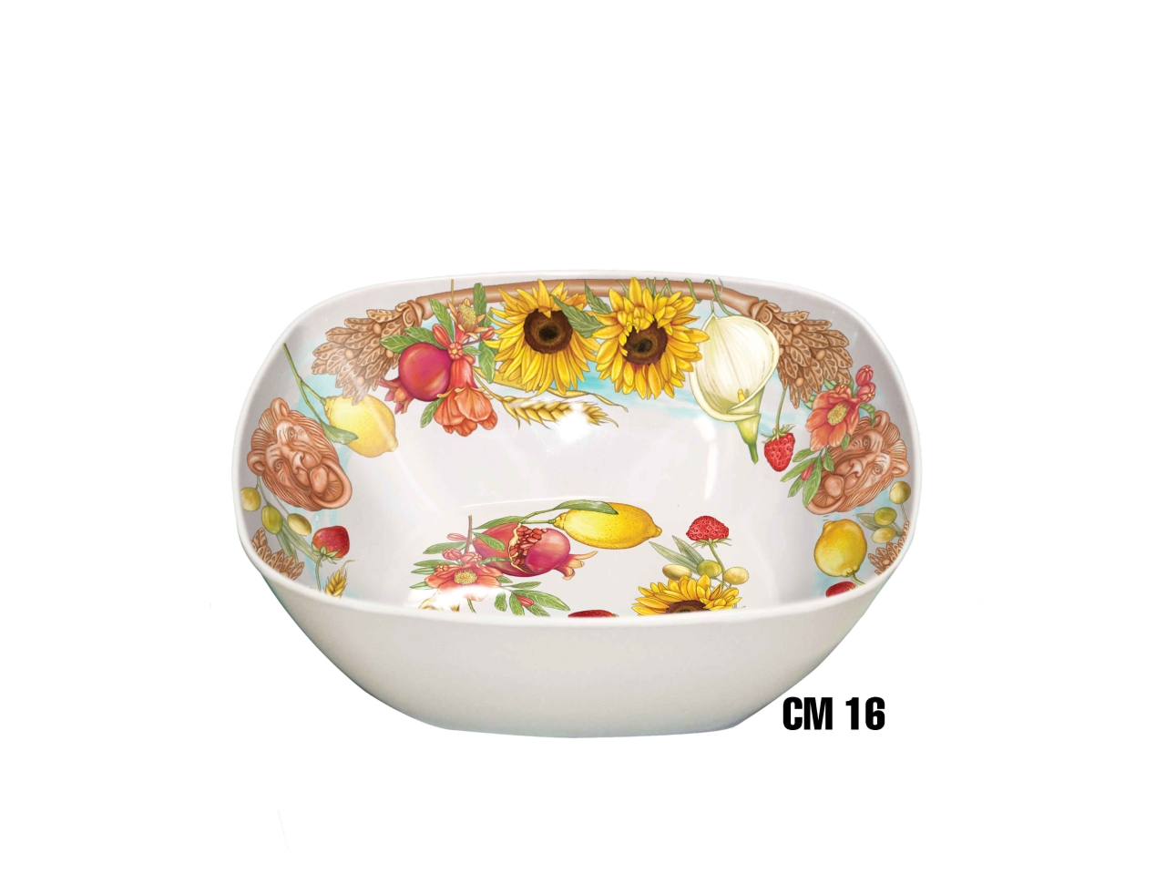 TERRACOTTA CESTINO MELAM. QUADR.16CM ME-1644-2720