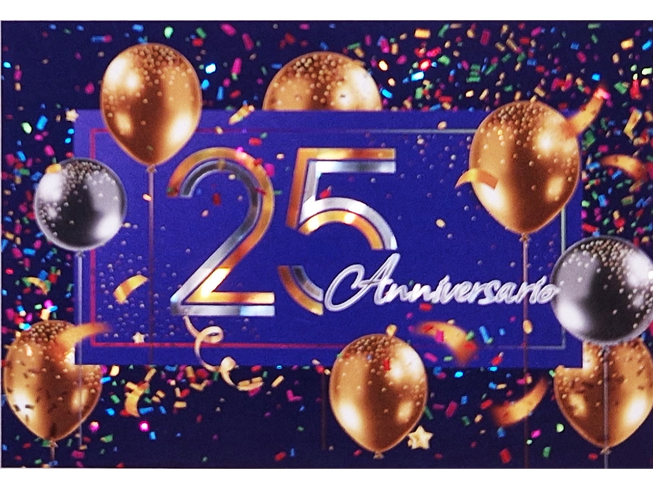 BIGLIETTO ANNIVERSARIO 25ANNI FLASHCARD 008