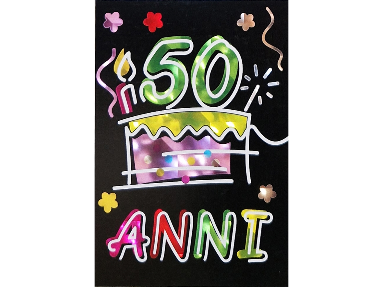 BIGLIETTO 50ANNI FLASHCARD 098