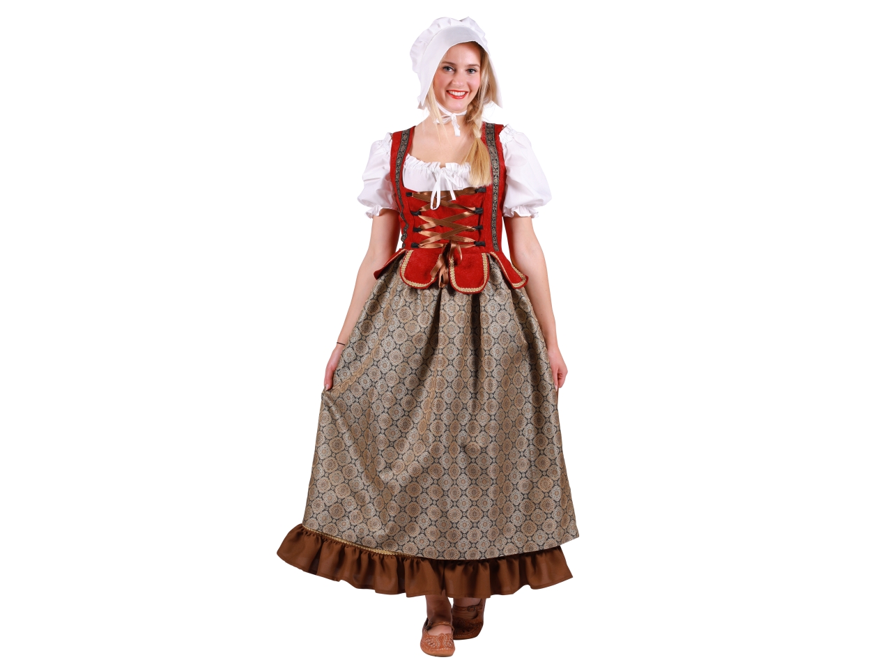 COSTUME DAMA MEDIEVALE LUSSO TG.M 3235-9900-000M