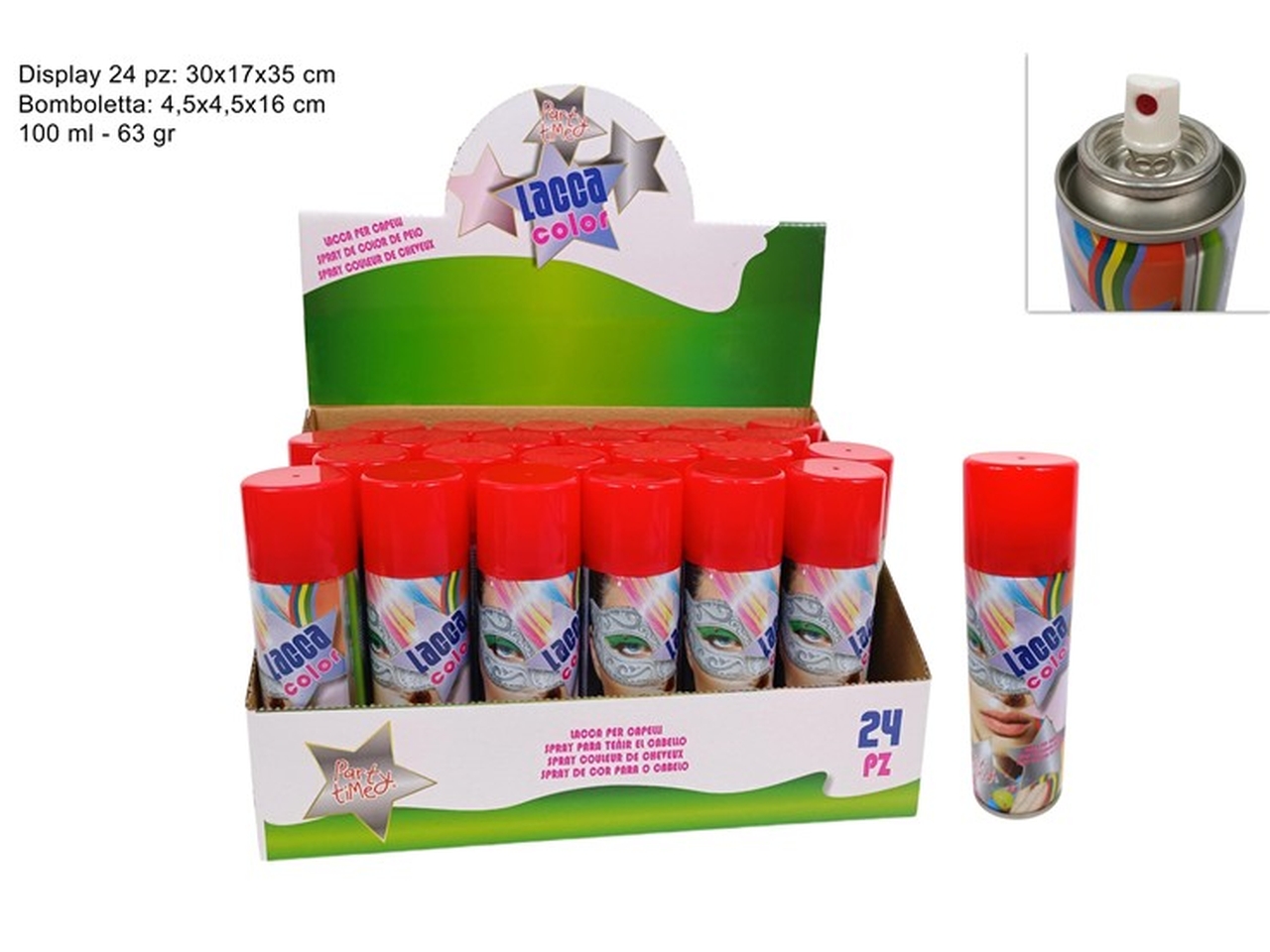 LACCA CAPELLI SPRAY 100ML ROSSO XCA14000212