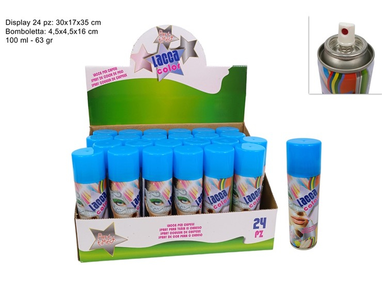 LACCA CAPELLI SPRAY 100ML AZZURRO XCA14000216