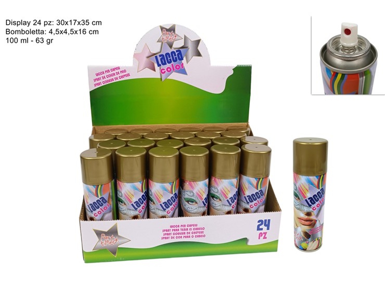 LACCA CAPELLI SPRAY 100ML ORO XCA14000218