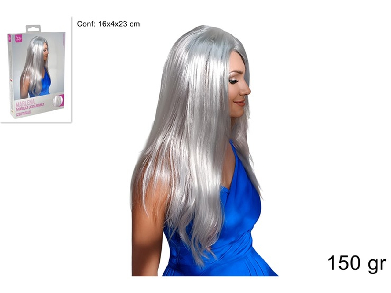 PARRUCCA LUNGA LISCIA BIANCA XCA10000101