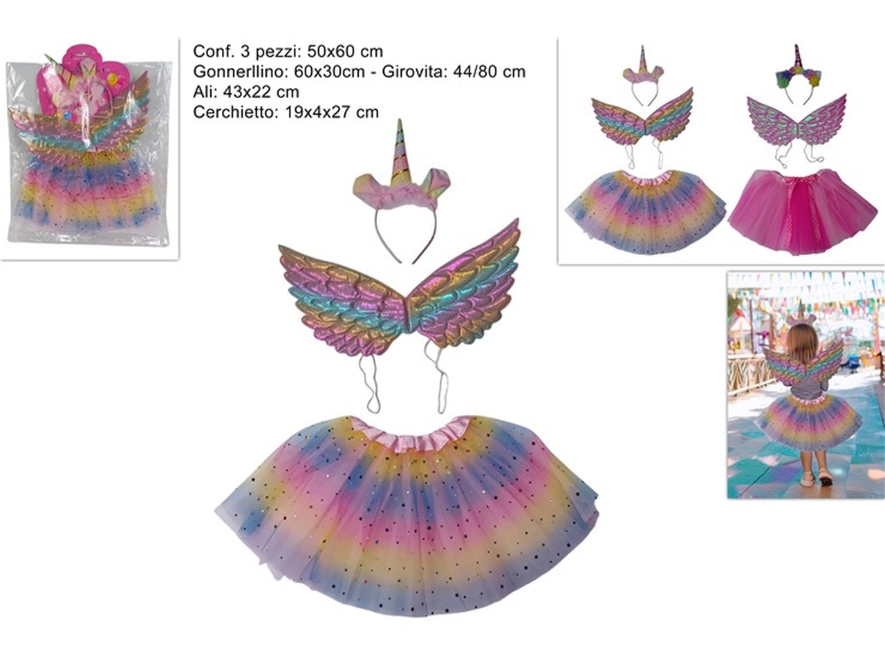 GONNELLINO UNICORNO C/ACCESSORI ASS. XCA25001031 GONNELLINO UNICORNO C/ACCESSORI ASS. XCA25001031