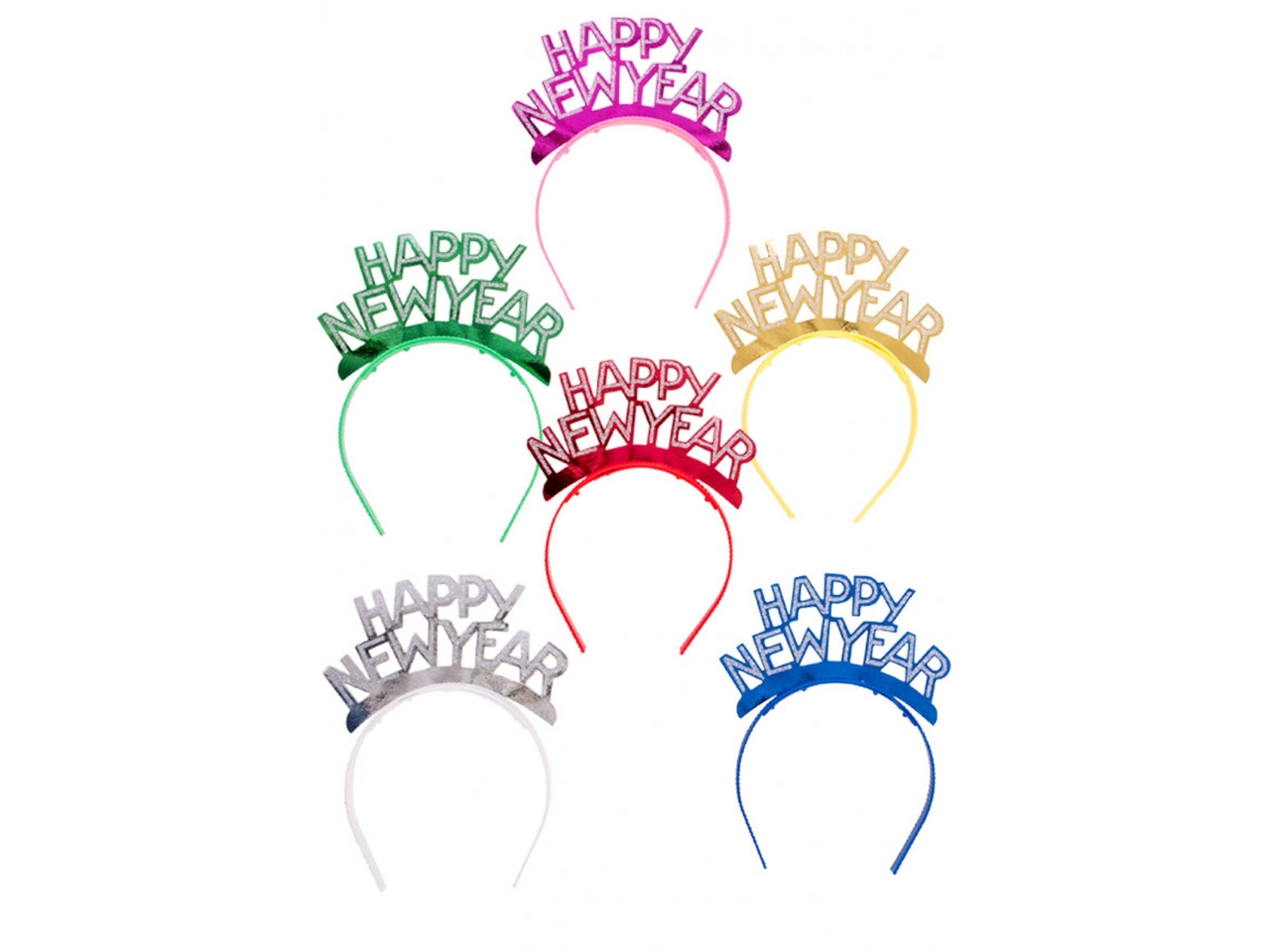 CERCHIETTO HAPPY NEW YEAR 25PZ COLORI ASS. 04437