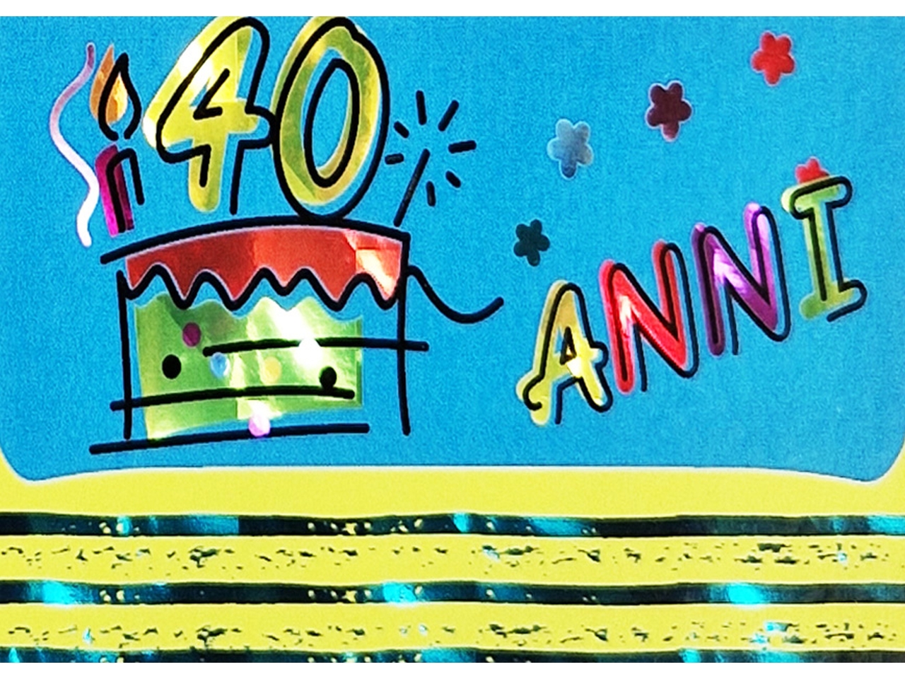 BIGLIETTO PORTASOLDI 40ANNI FLASHCARD 046 BIGLIETTO PORTASOLDI 40ANNI FLASHCARD 046