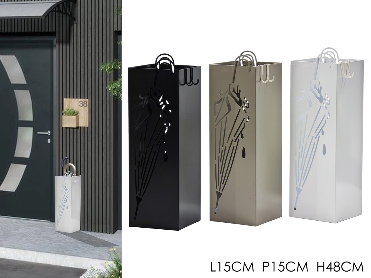 PORTAOMBRELLI 15X15XH48CM 3ASS 626215