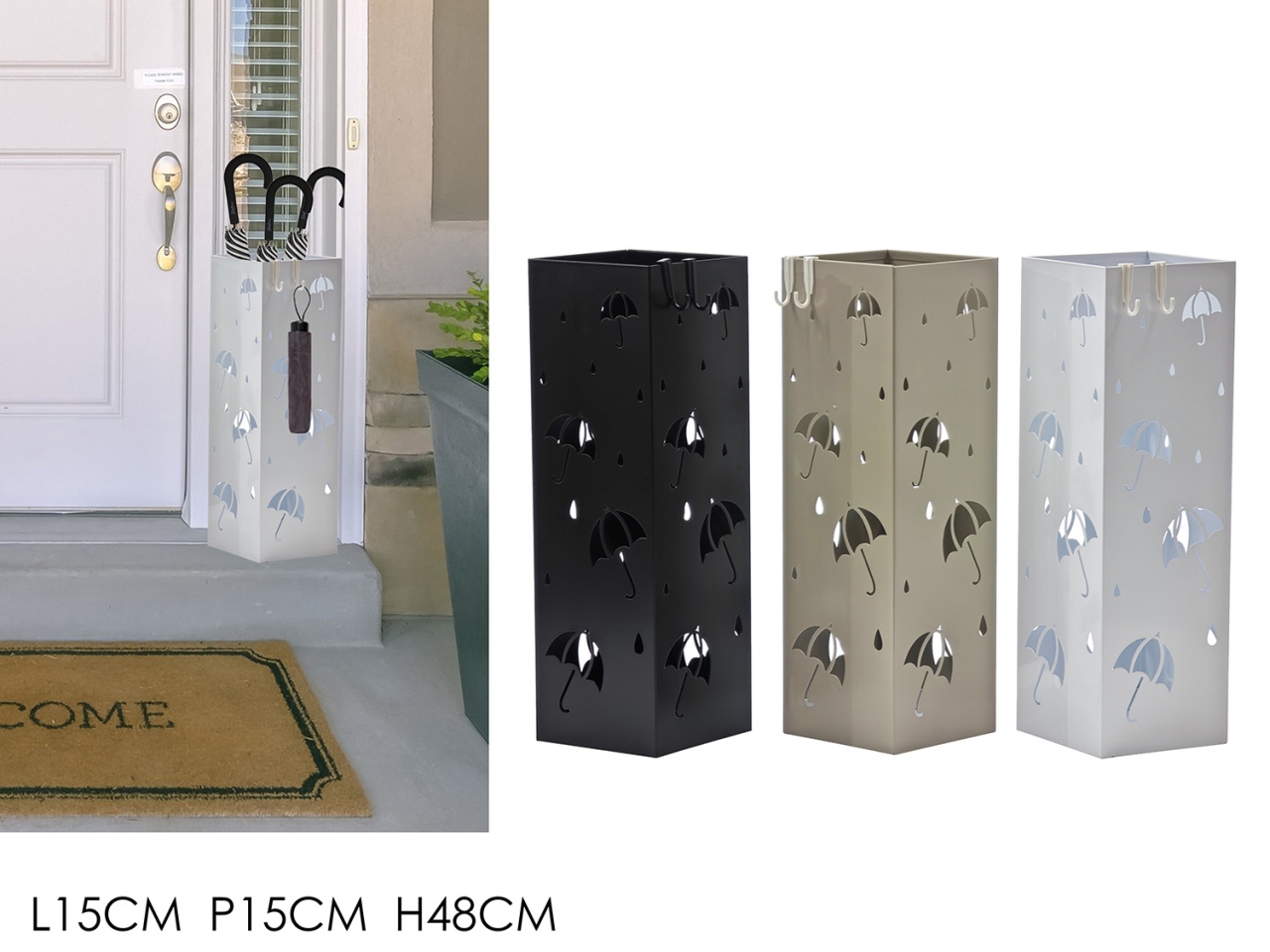 PORTAOMBRELLI 15X15XH48CM 3ASS 626216