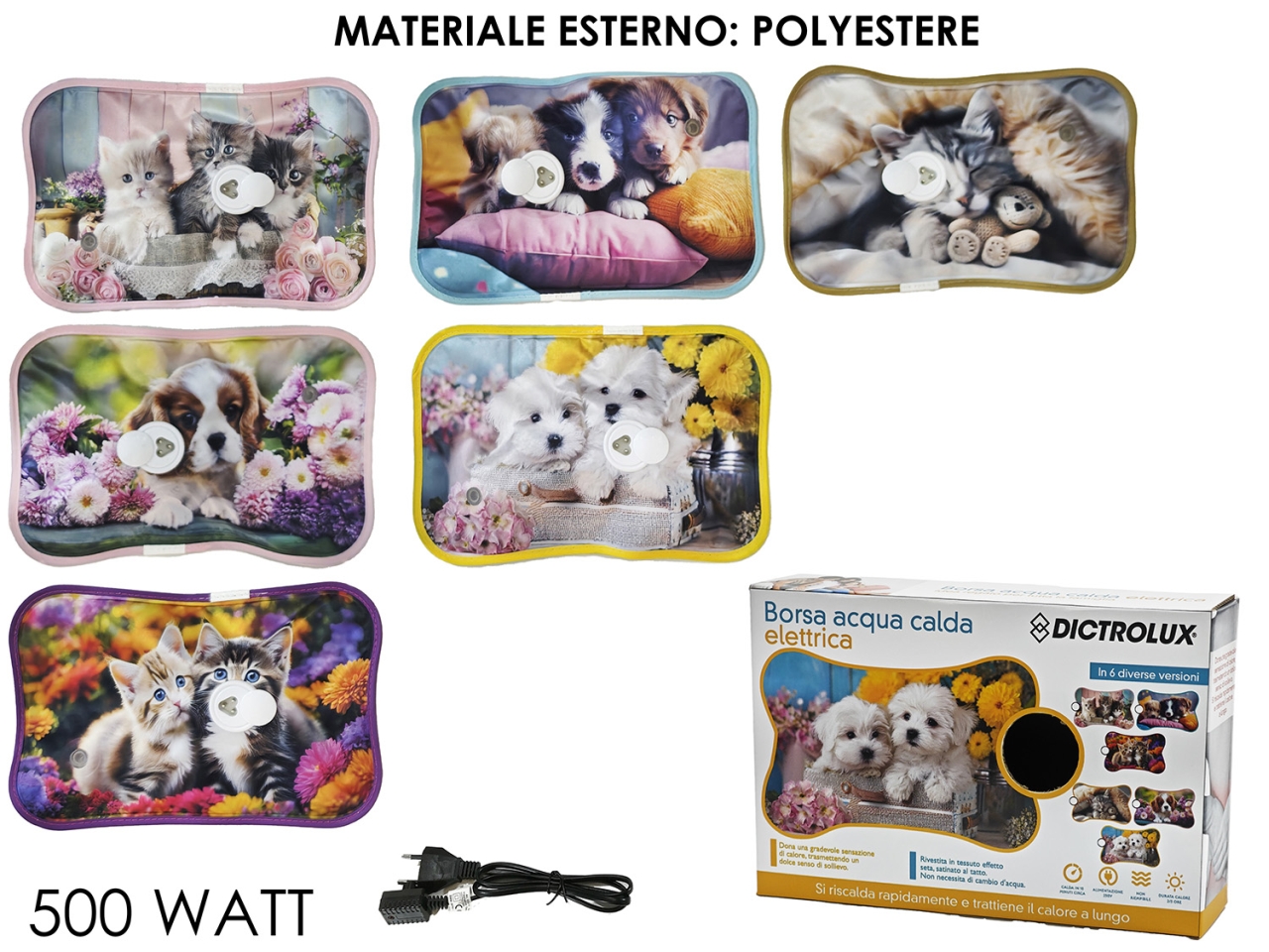 BORSA ACQUA CALDA ELET.”ANIMALI” 6 ASS 750893