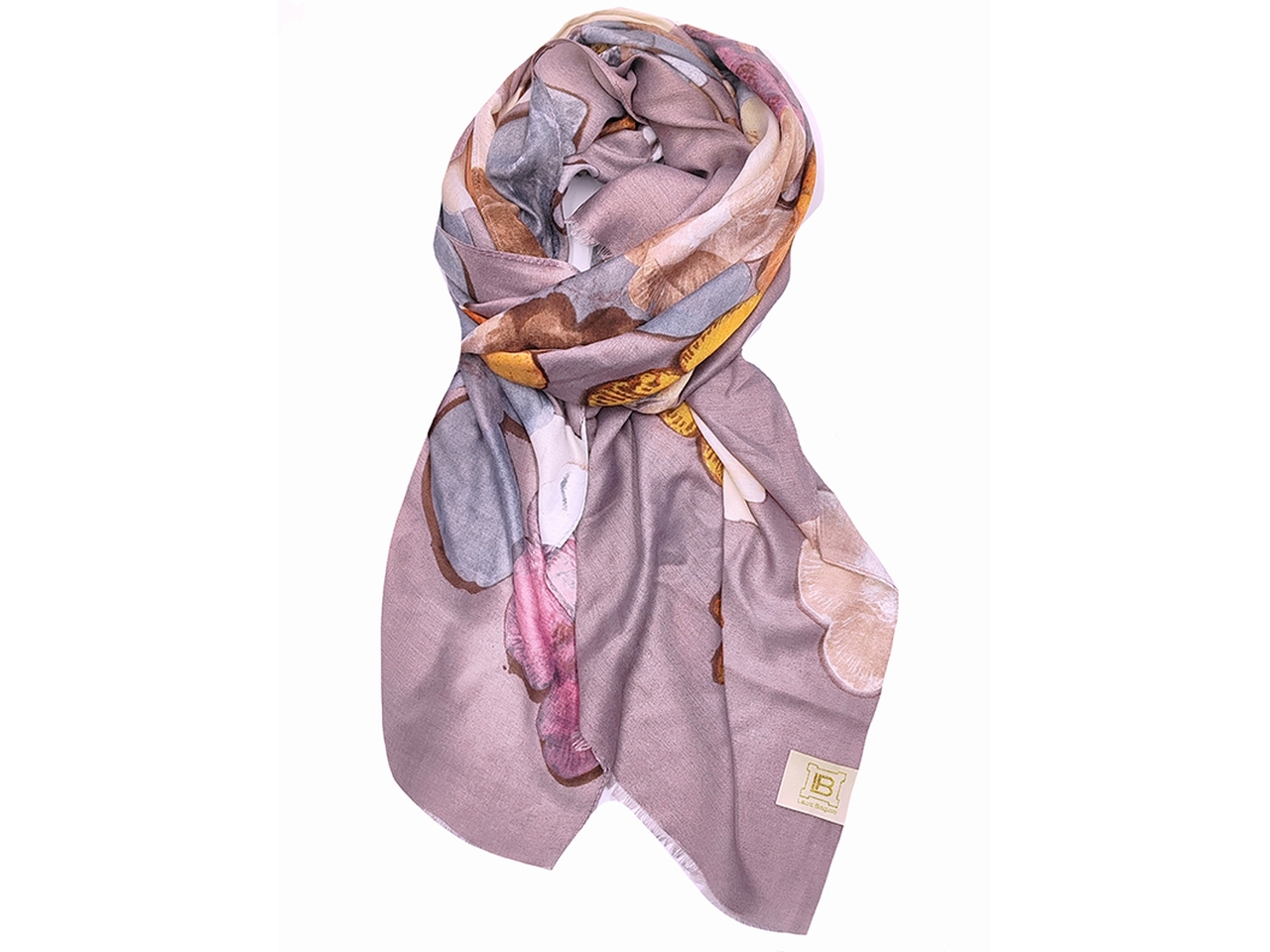 SCIARPA A FIORI ROSA 90X180CM 100%PL LB25W215-28