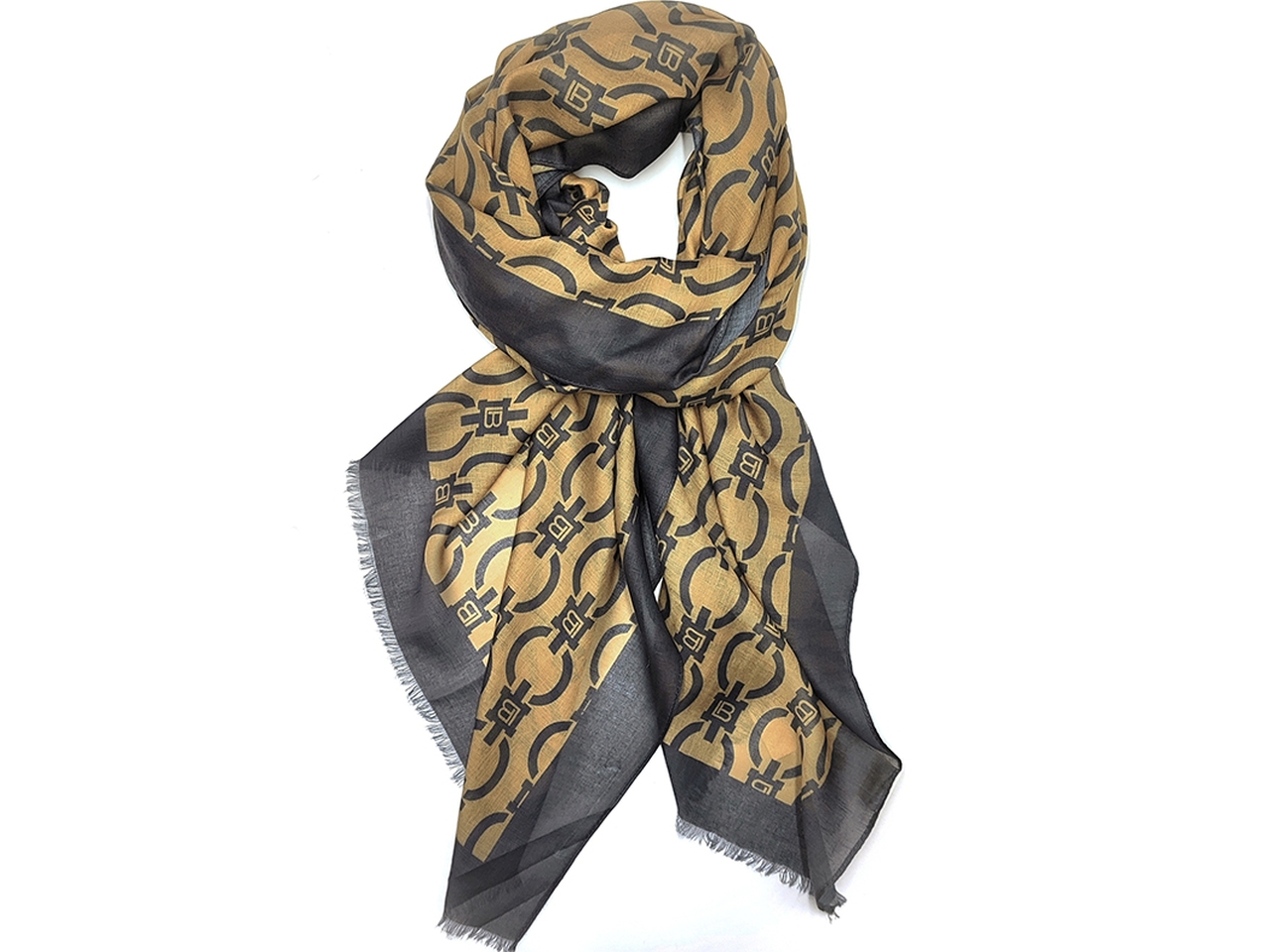 SCIARPA CATENA MARRONE 80X180CM100%PL LB25W202-16