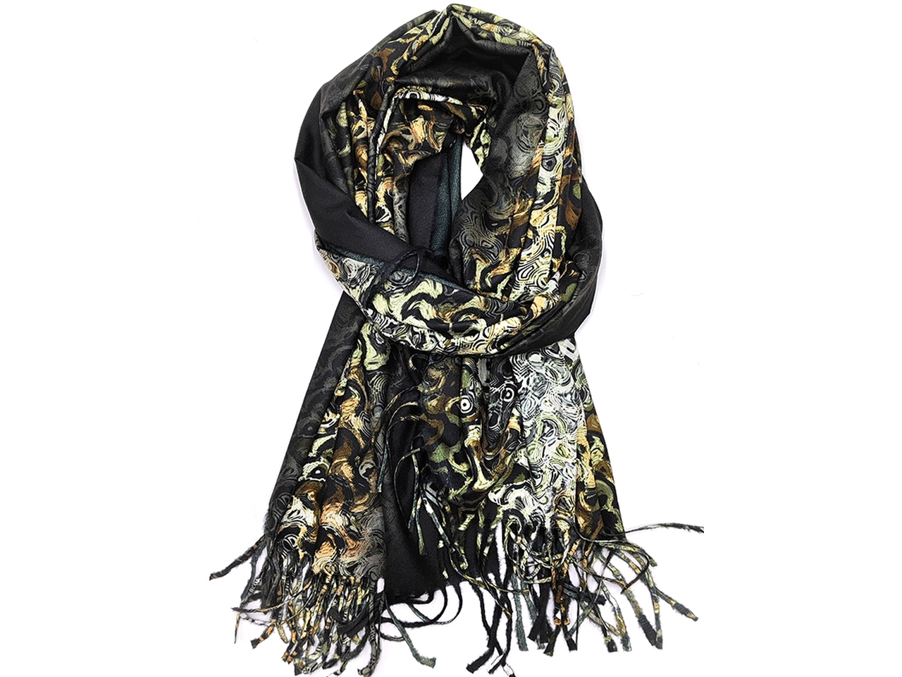 SCIARPA RICCIOLI NERO 70X170CM 100%PL 25W220-20