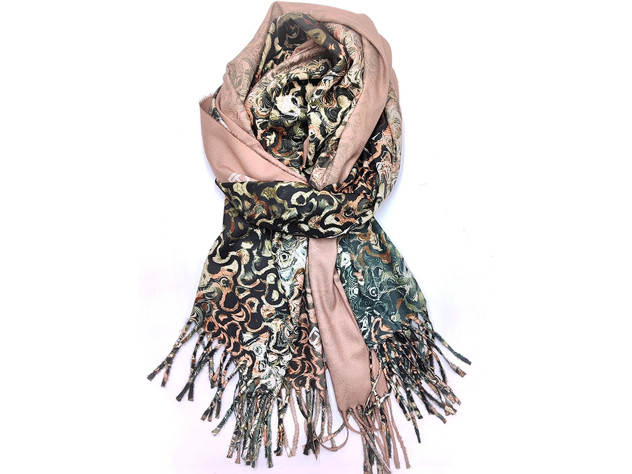 SCIARPA RICCIOLI ROSA 70X170CM 100%PL 25W220-28