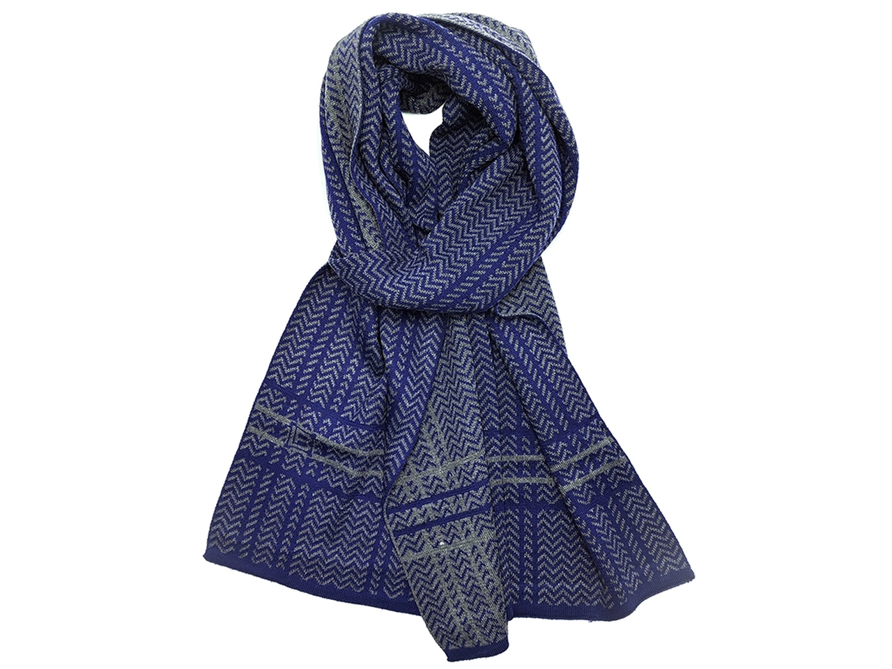 SCIARPA JACQARD RIGHE BLU 30X180CM LB25W260-14 SCIARPA JACQARD RIGHE BLU 30X180CM LB25W260-14