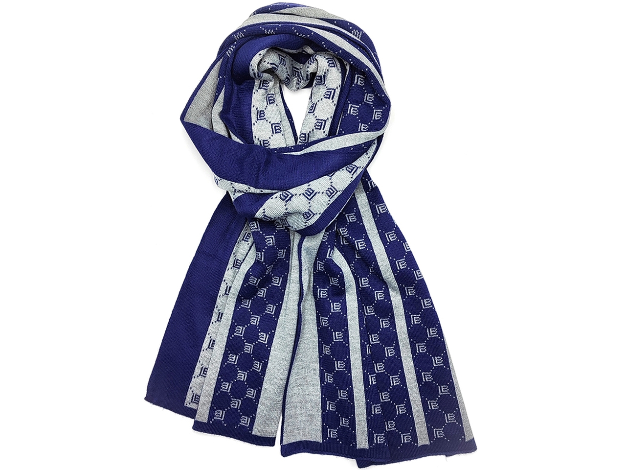 SCIARPA JACQARD BLU 30X180CM 100%PL LB25W261-14 SCIARPA JACQARD BLU 30X180CM 100%PL LB25W261-14