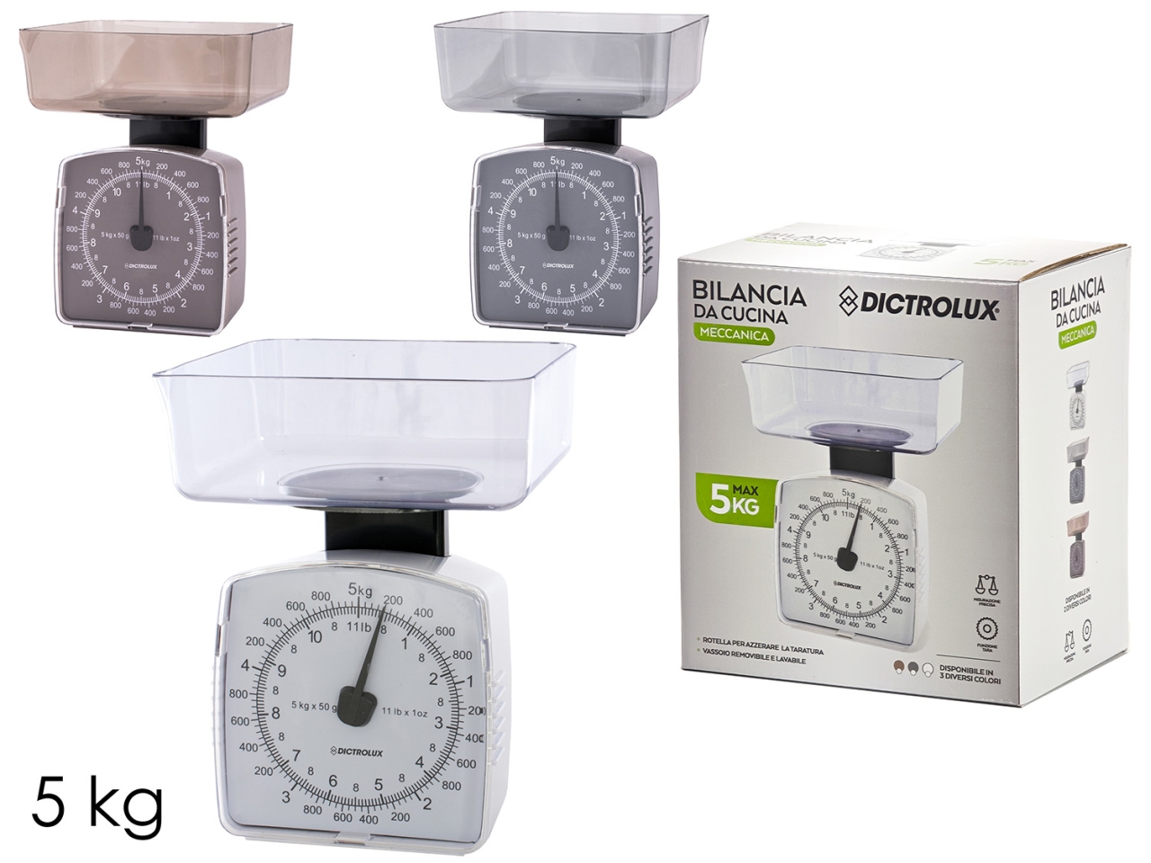 BILANCIA DA CUCINA 5KG ASS. 541908