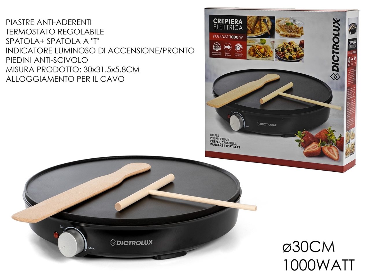 CREPIERA C/2 ACC. Ø30CM 1000W 887908