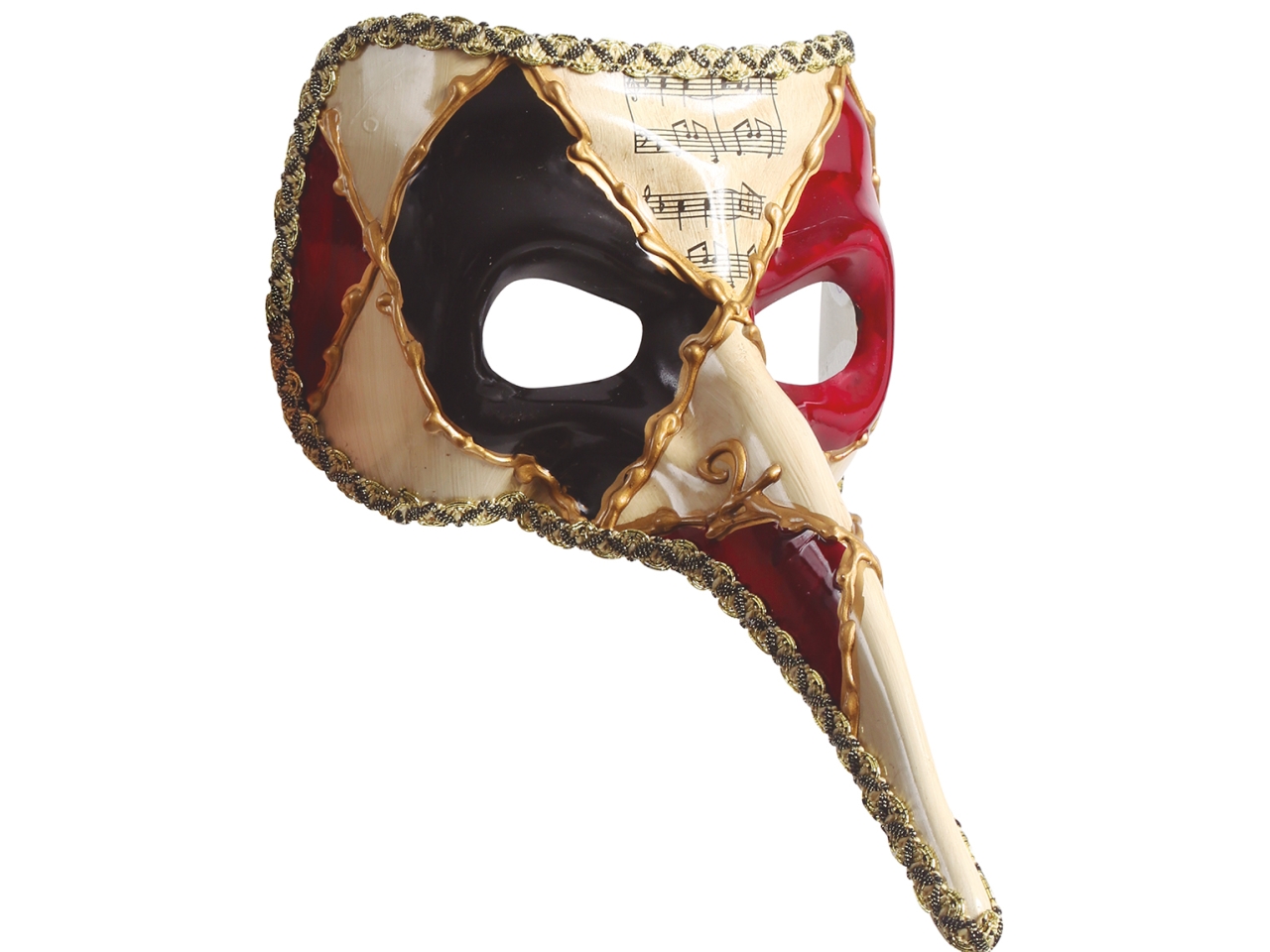 MASCHERA VENEZIANA NASO LUNGO C/NOTE MUSIC.12925