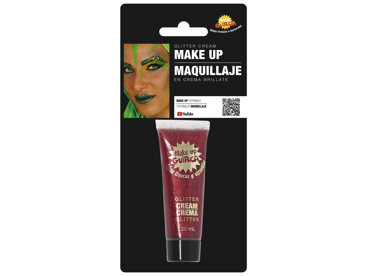 TUBETTO GLITTER PER CORPO 20ML ROSSO 15455
