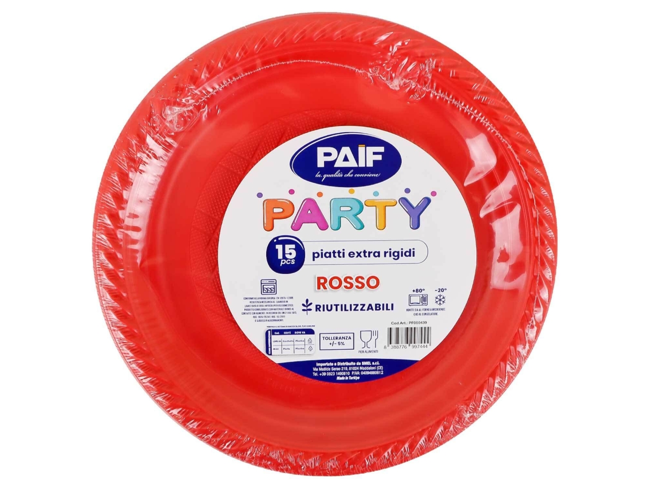 PIAF PIATTI 15PZ ROSSO