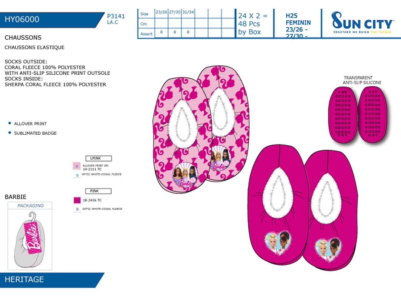 BARBIE PANTOFOLA INVERNALE 23-34 HY06000