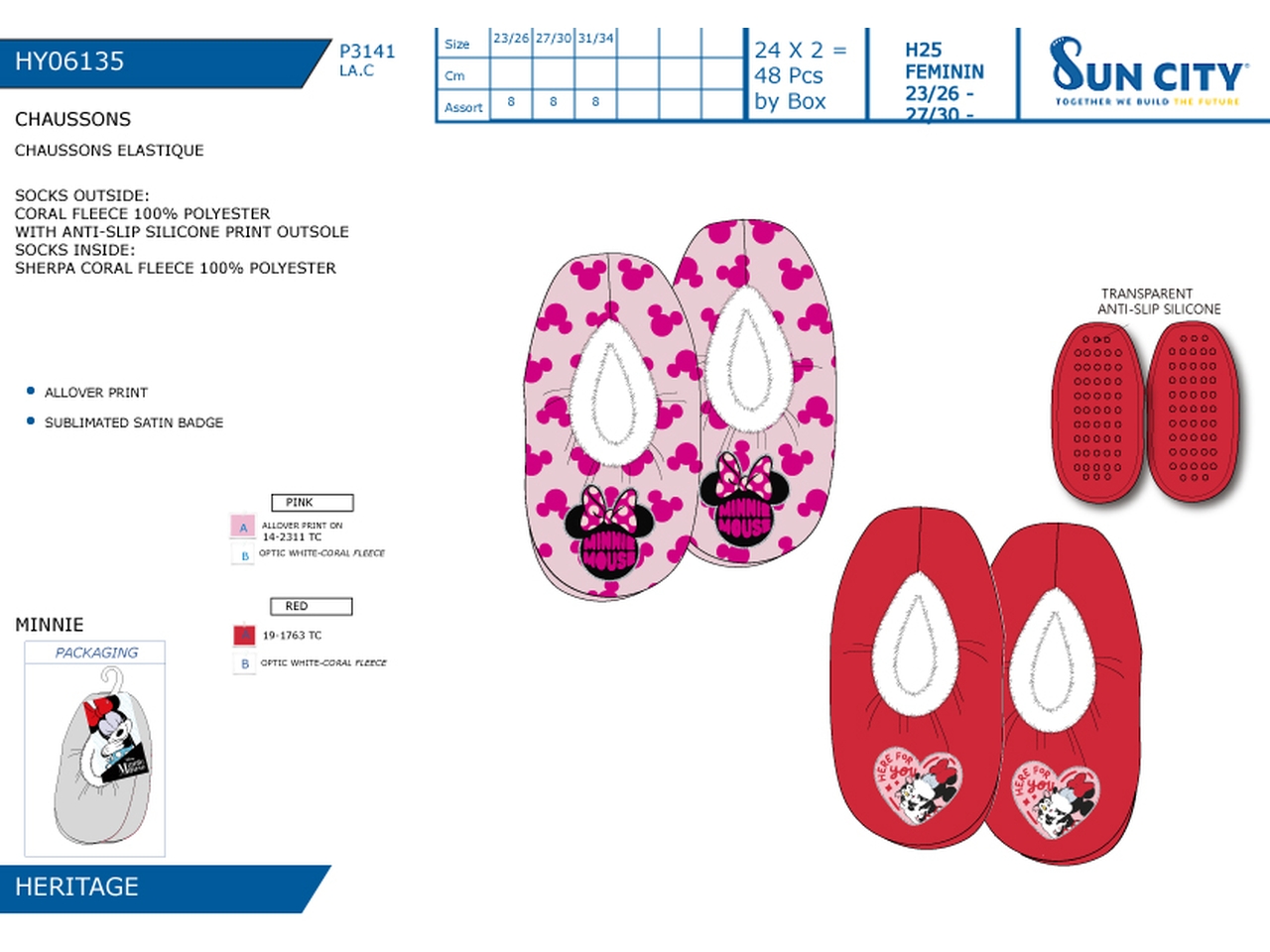 MINNIE PANTOFOLA INVERNALE 23-34 HY06135 MINNIE PANTOFOLA INVERNALE 23-34 HY06135