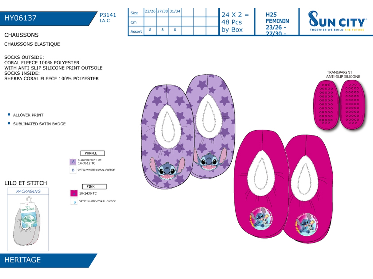 LILO E STITCH PANTOFOLA INVERNALE 23-34 HY06137