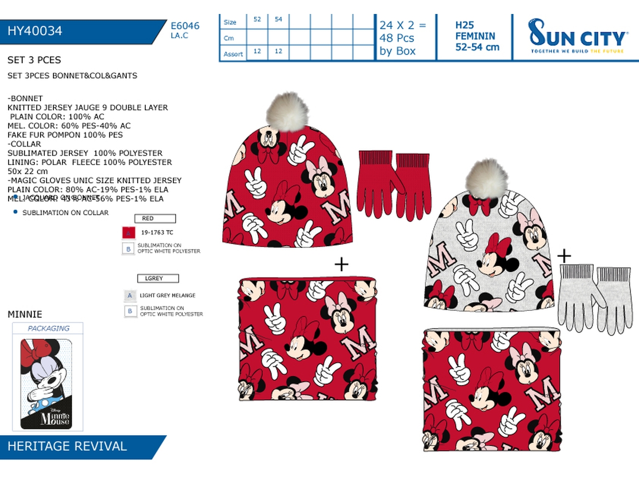 MINNIE CAPPELLO GUANTI E SCIARPA HY40034 MINNIE CAPPELLO GUANTI E SCIARPA HY40034