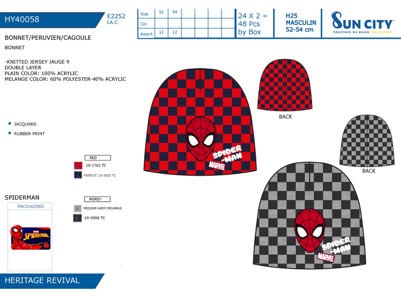 SPIDERMAN CAPPELLO HY40058