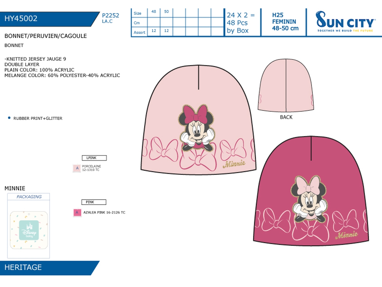 MINNIE CAPPELLO TG.48-50 HY45002 MINNIE CAPPELLO TG.48-50 HY45002