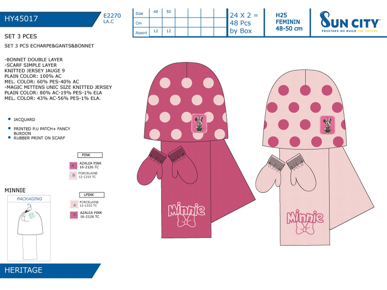 MINNIE CAPPELLO GUANTI E SCIARPA HY45017 MINNIE CAPPELLO GUANTI E SCIARPA HY45017