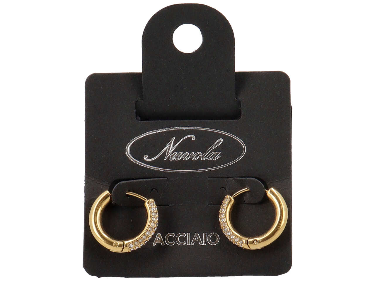 ORECCHINI PAVE’3° MIS. 18MM ORO