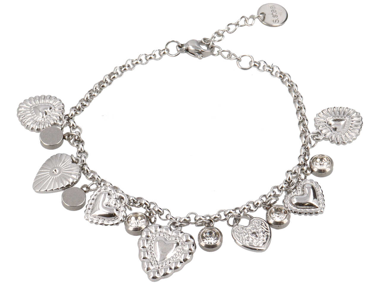 BRACCIALE CUORI MISTI E PUNTI LUCE BRACCIALE CUORI MISTI E PUNTI LUCE