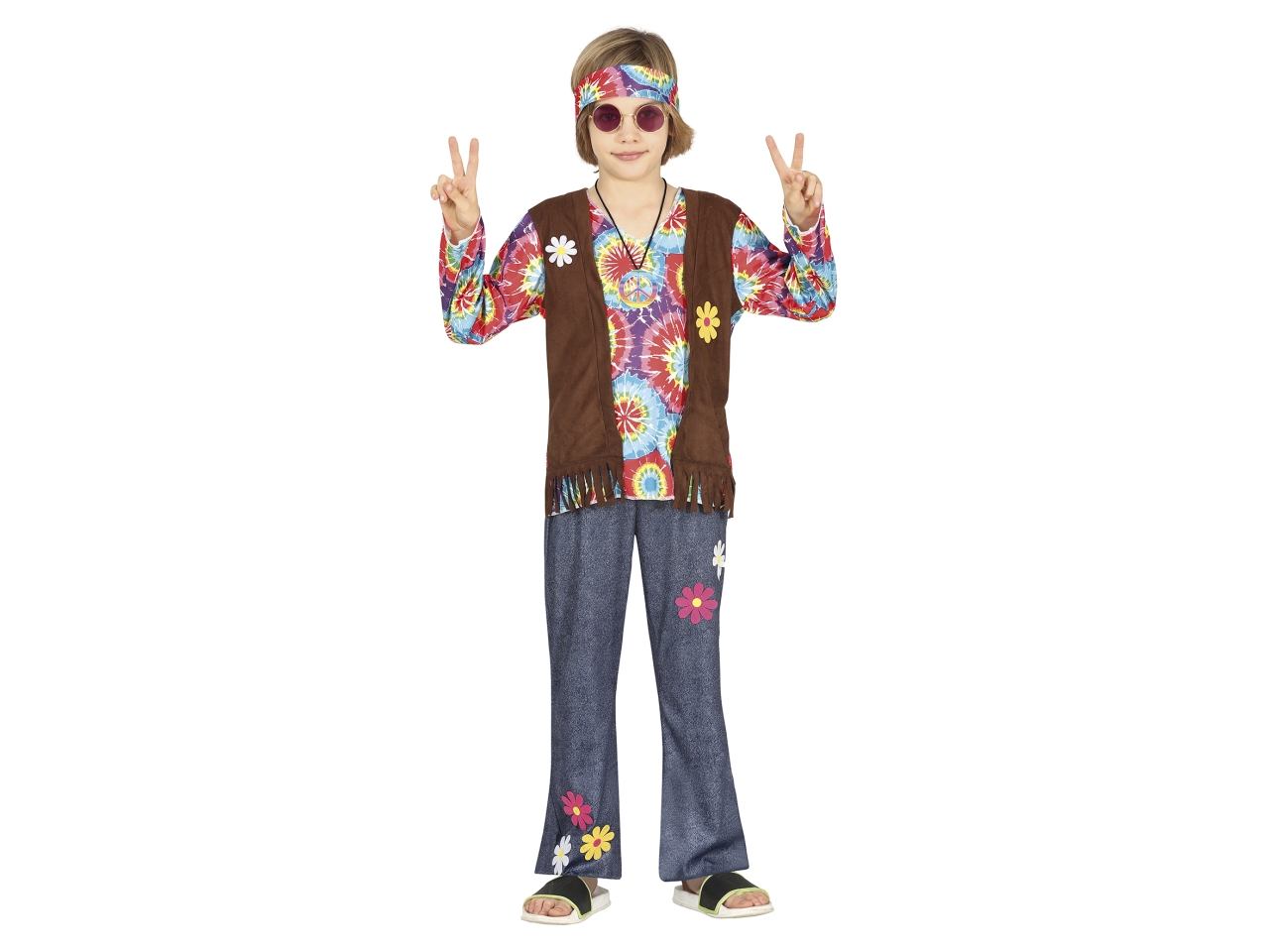 COSTUME BIMBO HIPPIE 10-12 ANNI 77750