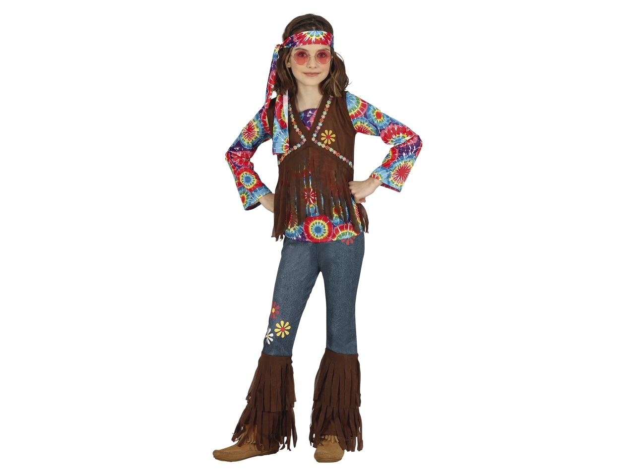 COSTUME BIMBA HIPPIE 7-9 ANNI 77752