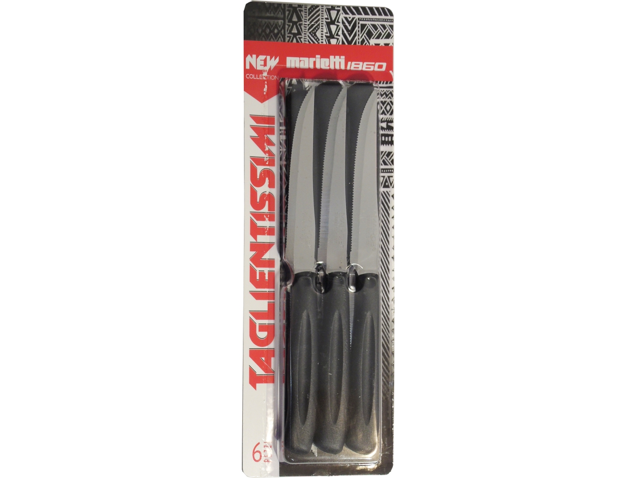 COLTELLI DA BISTECCA 11CM 6 PEZZI NERO 43TNB06N COLTELLI DA BISTECCA 11CM 6 PEZZI NERO 43TNB06N