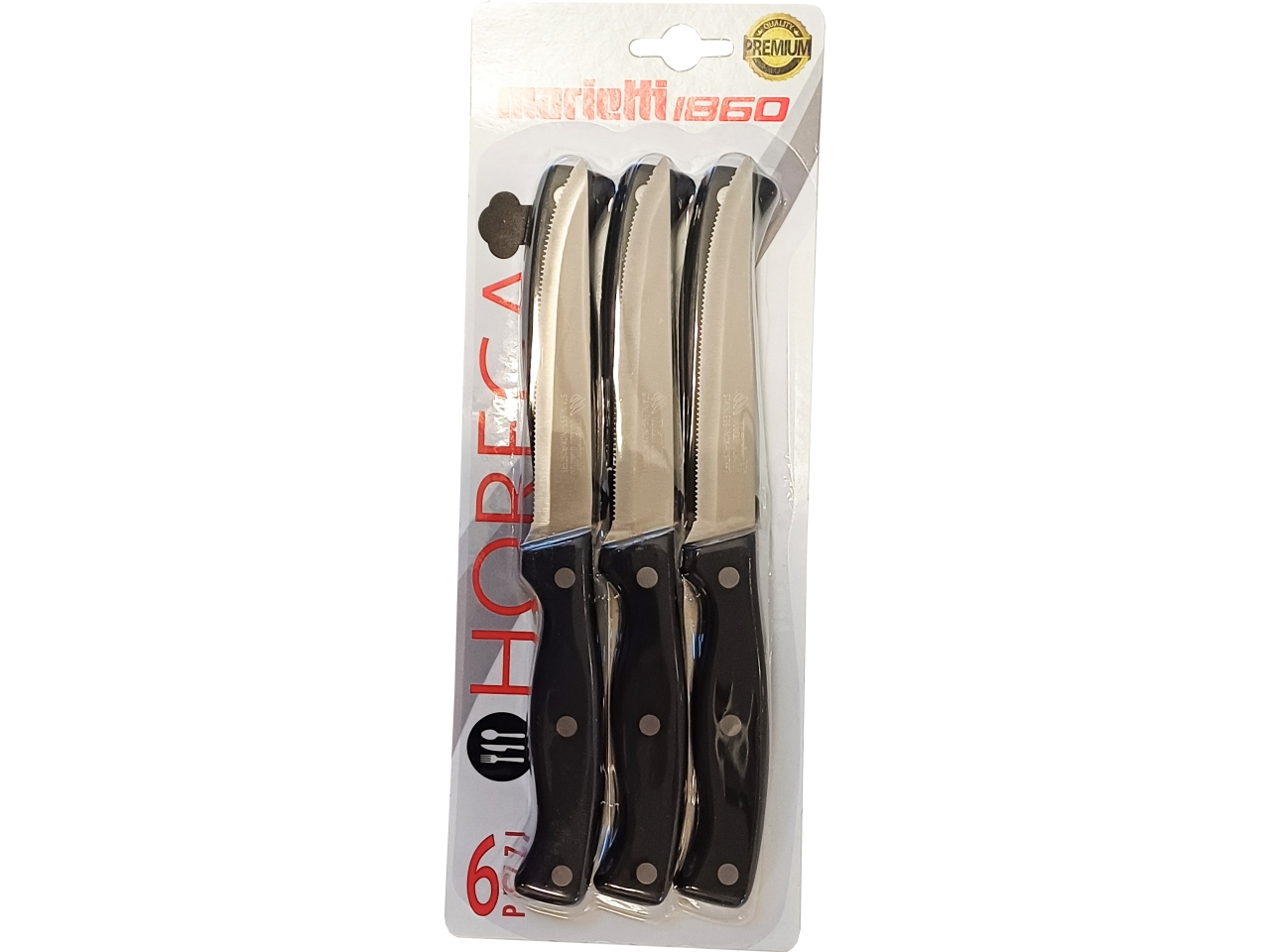 COLTELLI DA BISTECCA 11CM 6 PEZZI NERO 112FTB06N