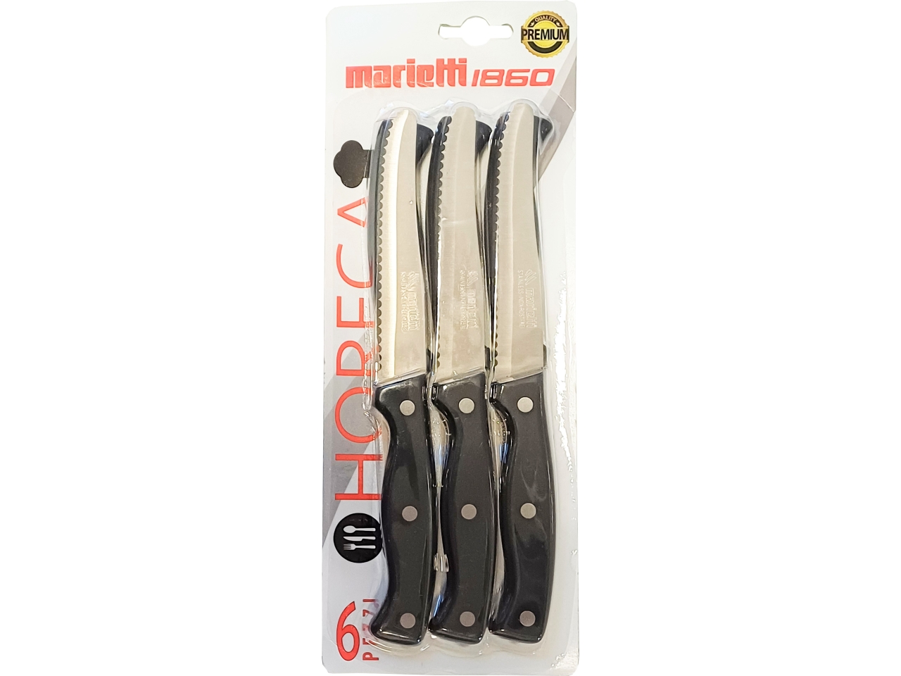 COLTELLI DA BISTECCA 11CM 6 PEZZI NERO 24FTB06N COLTELLI DA BISTECCA 11CM 6 PEZZI NERO 24FTB06N