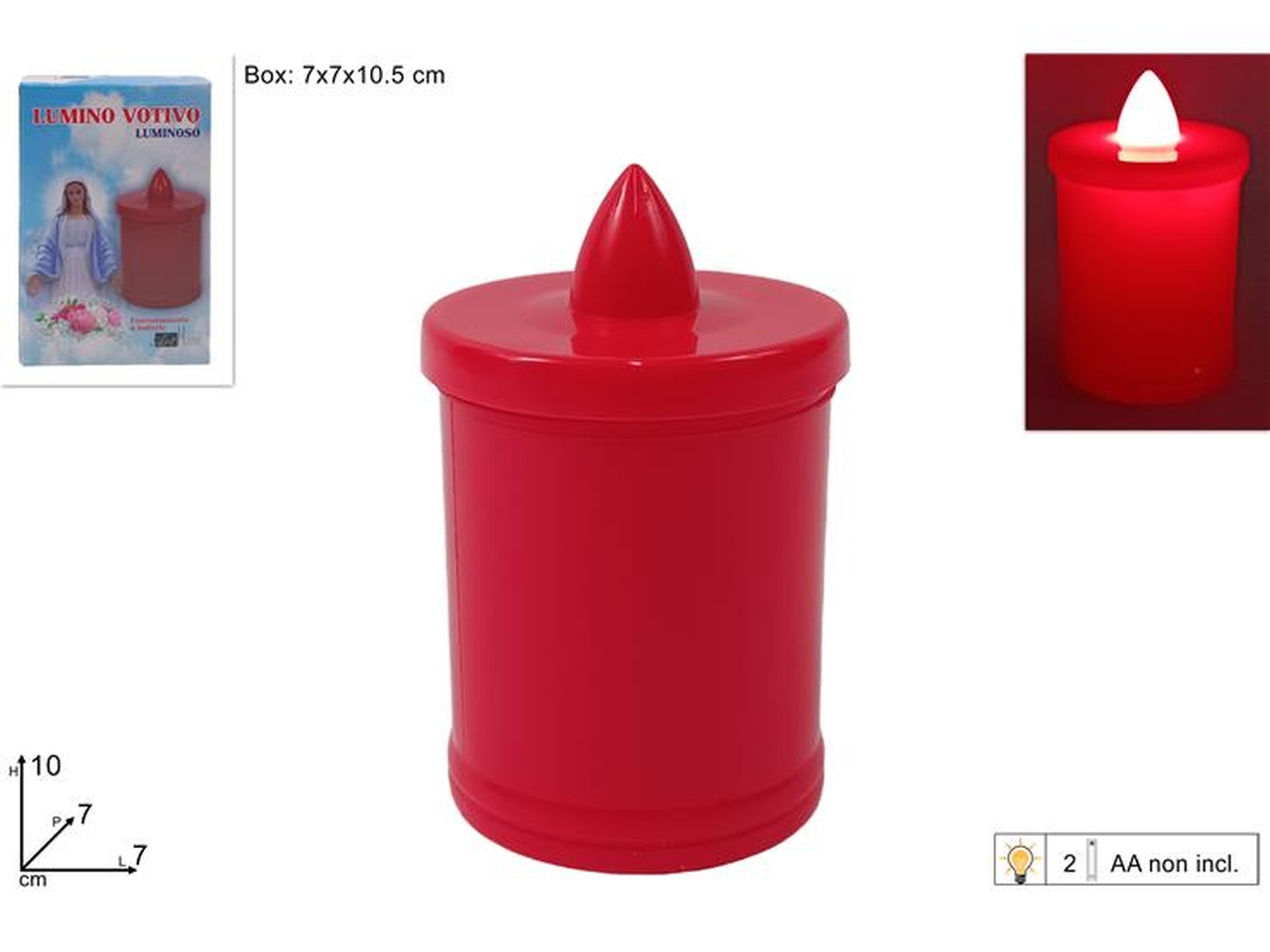 LUMINO VOTIVO A BATTERIA