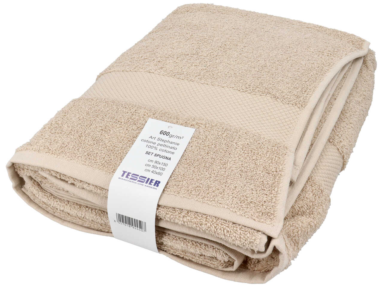 TRIS ASCIUGAMANI SPUGNA