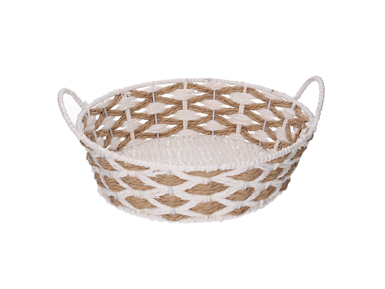CESTA INTREC.NATURALE/BIAN.D.30XH.8,5CM 9387980000